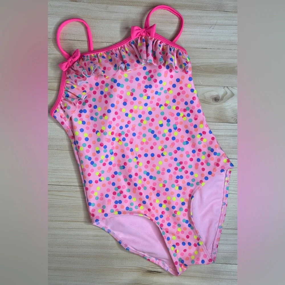 H&M Colorful Polka Dot Kids Swimsuit. Great Condition. Size 2/4 Years